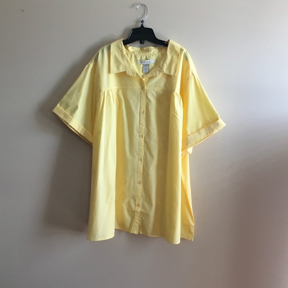 Yellow Button Down Shirt with Relaxed Fit